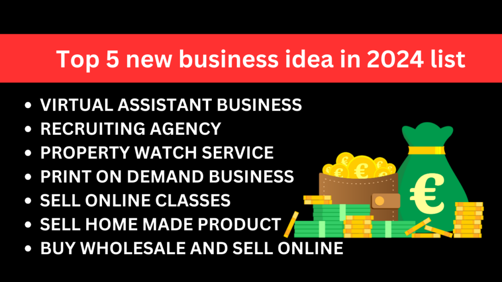 Top 5 new business idea in 2024 list 